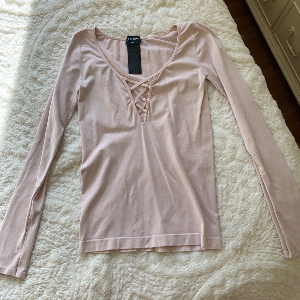 Baby pink long sleeve top